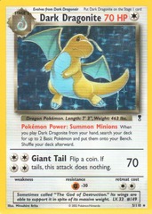 MISPRINT ('Lightning Bolt' missing foil) Dark Dragonite - 5/110 - Holo Rare